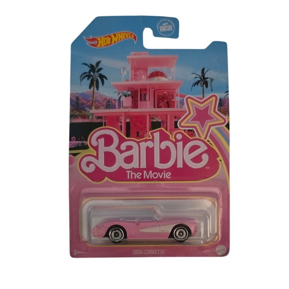 Hot Wheels Barbie The Movie 1956 Corvette Pink Die-Cast Car HPR54 New